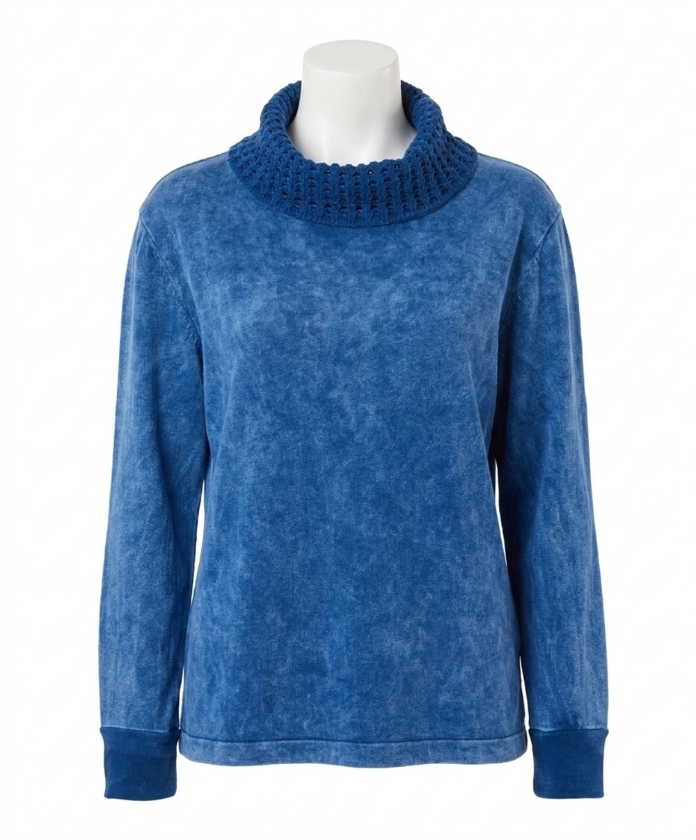NEW ANGEL APPAREL cowl neck sweater in denim